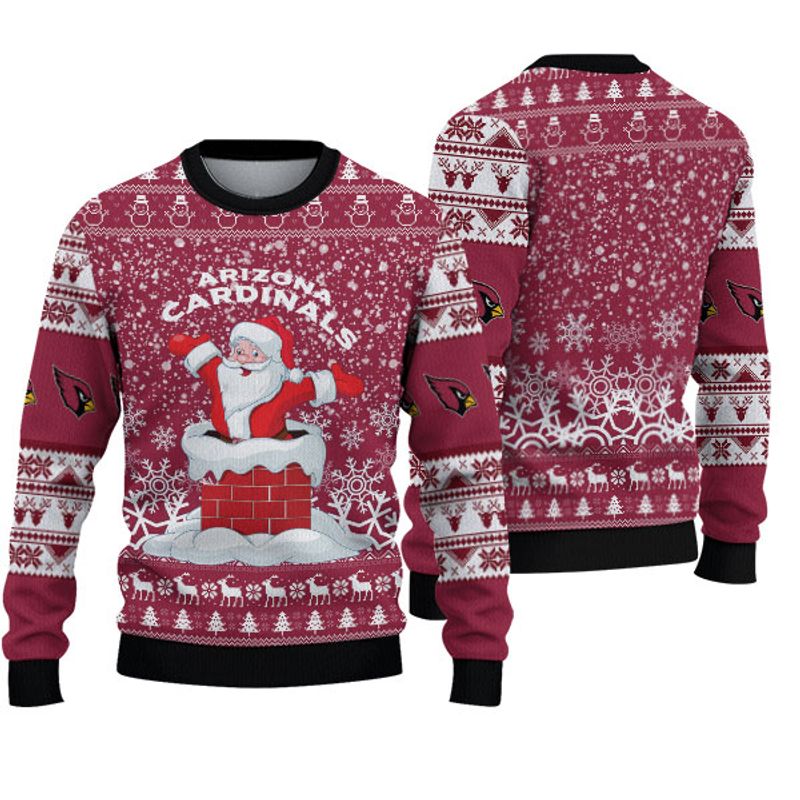 Arizona Cardinals "funny Santa" Ugly Christmas Sweatshirt