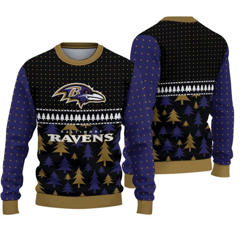 Baltimore Ravens Festive Holiday Sweatshirt