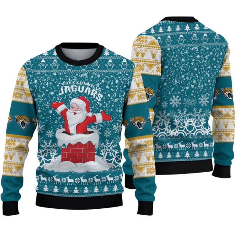 Jacksonville Jaguars "funny Santa" Holiday Sweatshirt