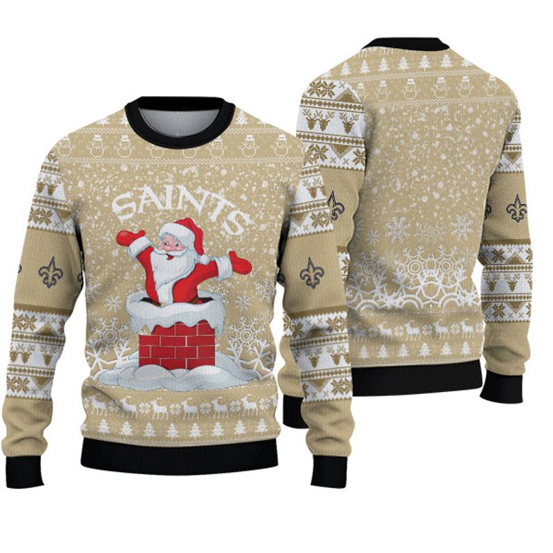 New Orleans Saints "funny Santa" Ugly Christmas Sweatshirt