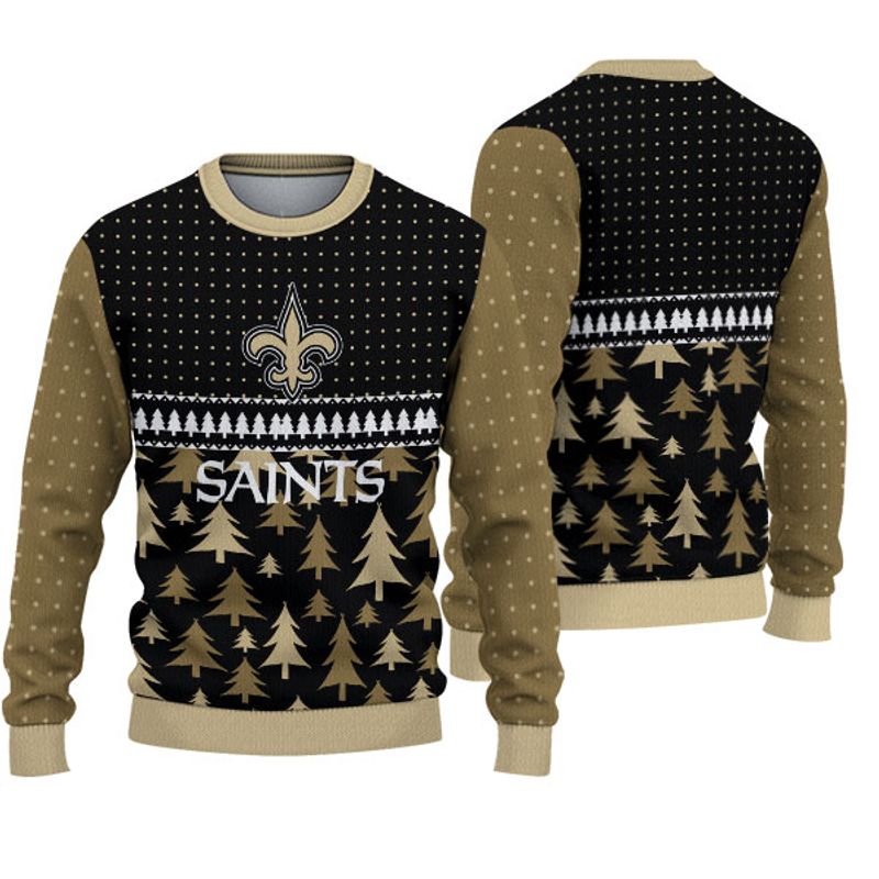 New Orleans Saints Festive Holiday Sweatshirt