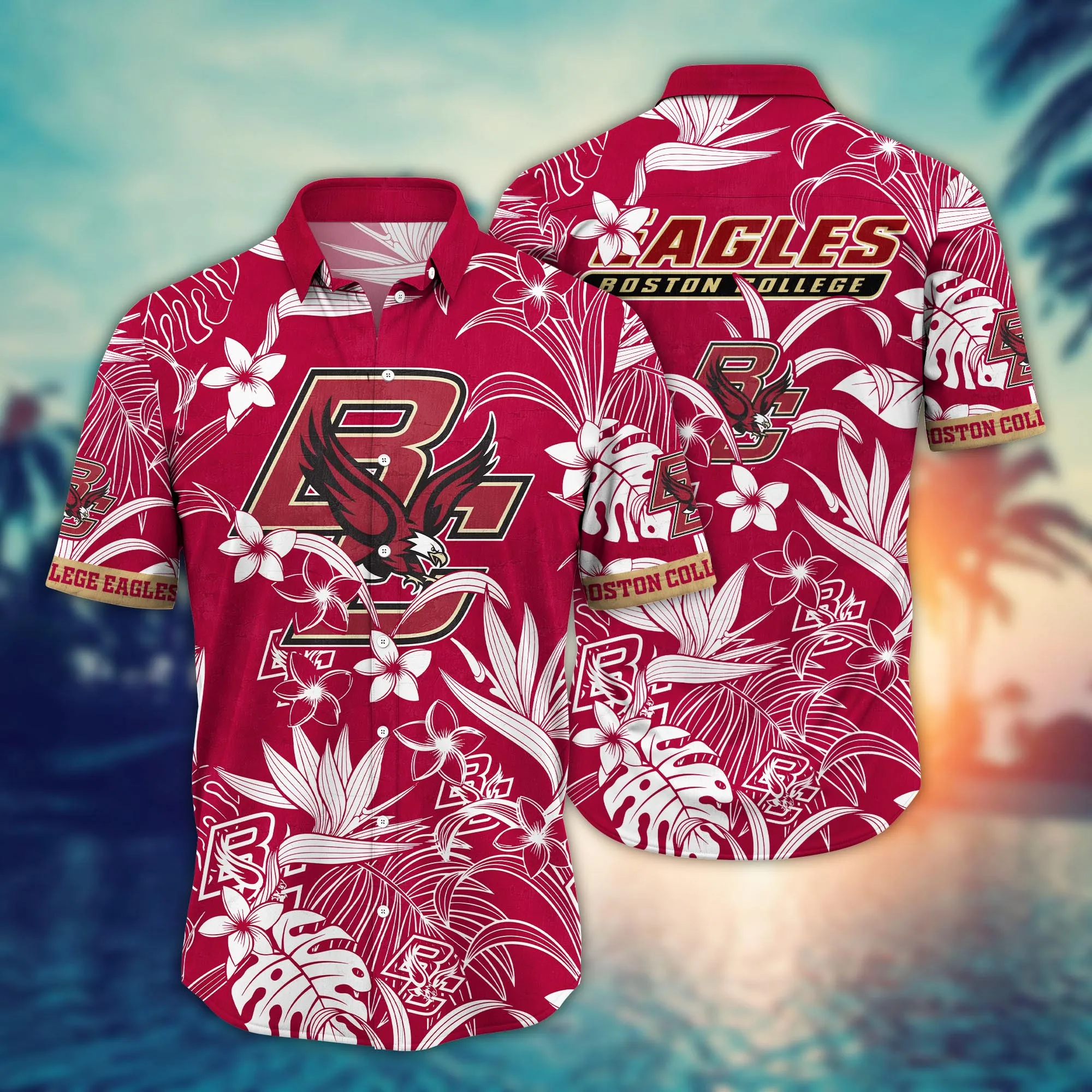 Boston College Eagles Hawaiian Tropical Shirt
