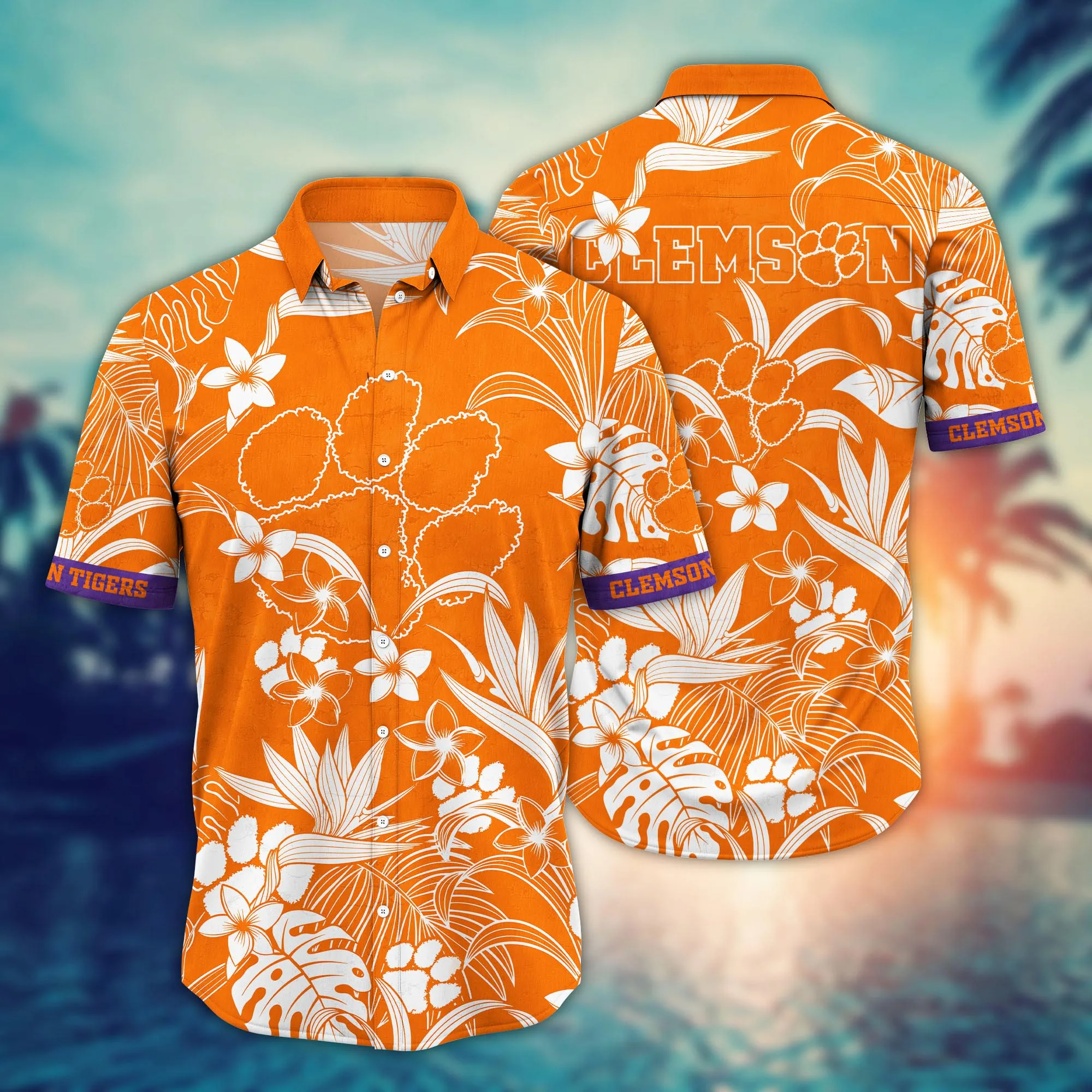 Clemson Tigers Hawaiian Tropical Shirt