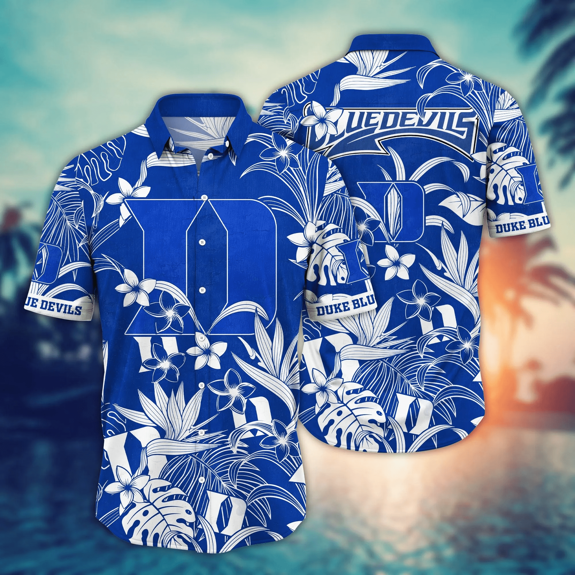 Duke Blue Devils Hawaiian Tropical Shirt