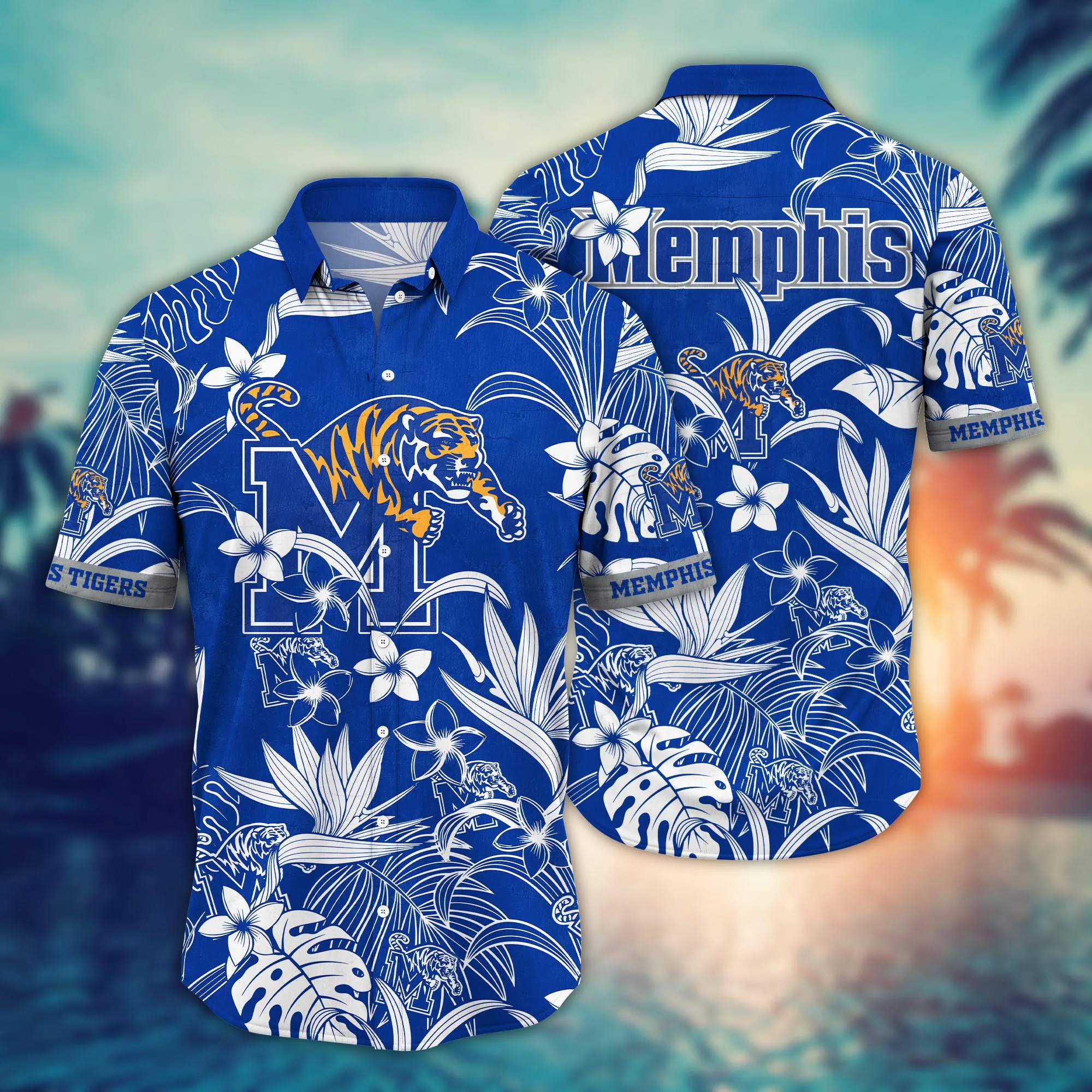 Memphis Tigers Hawaiian Tropical Shirt