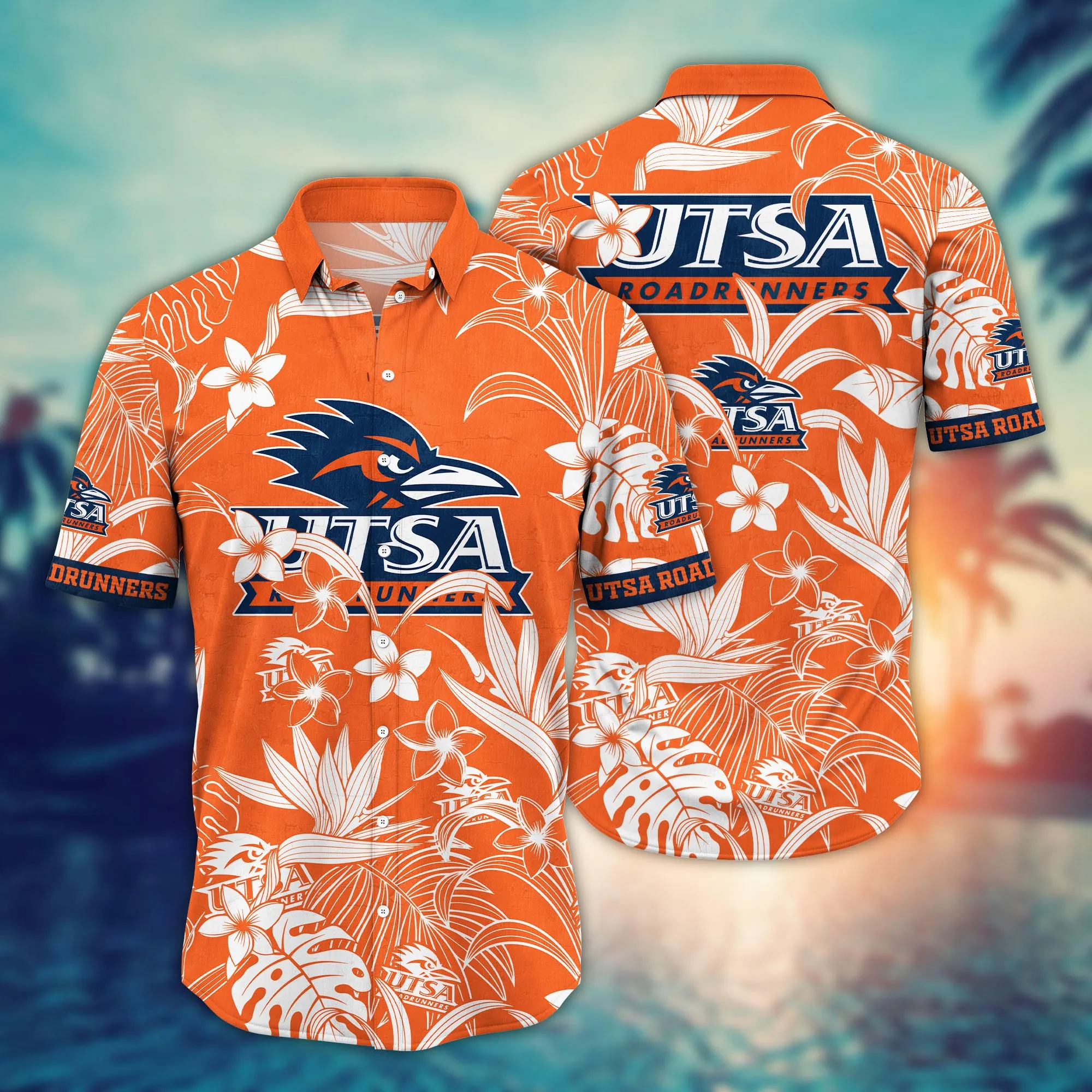 Utsa Roadrunners Hawaiian Tropical Shirt