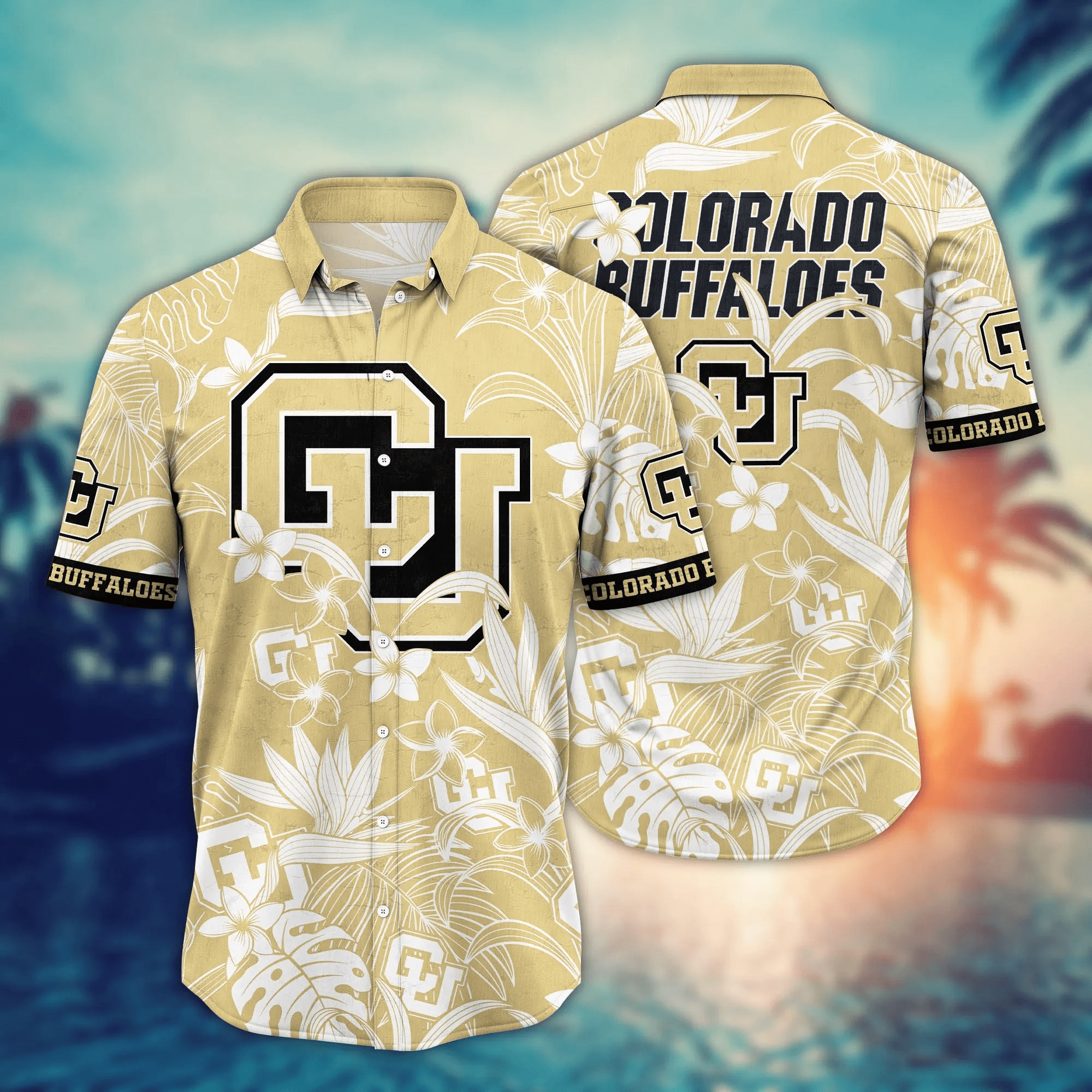 Colorado Buffaloes Hawaiian Shirt – Tropical Flower Aloha Shirt