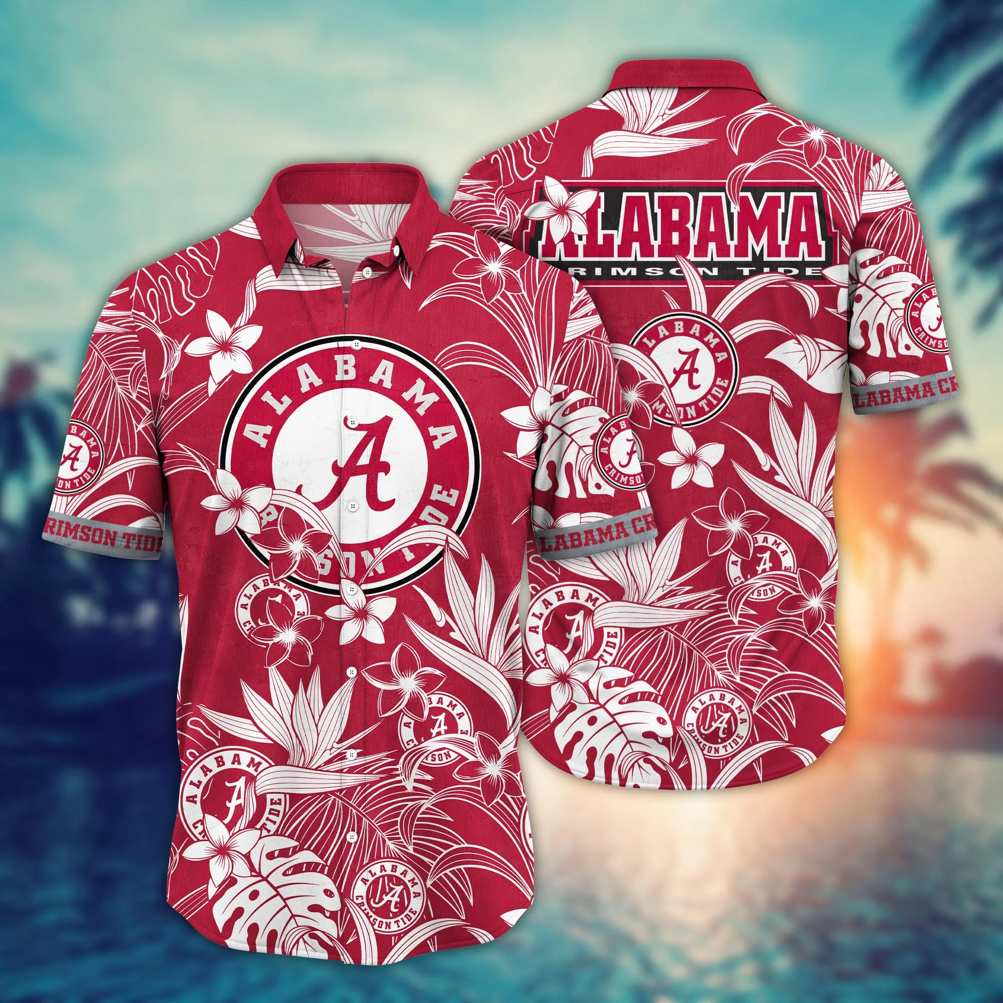 Alabama Crimson Tide Hawaiian Tropical Shirt