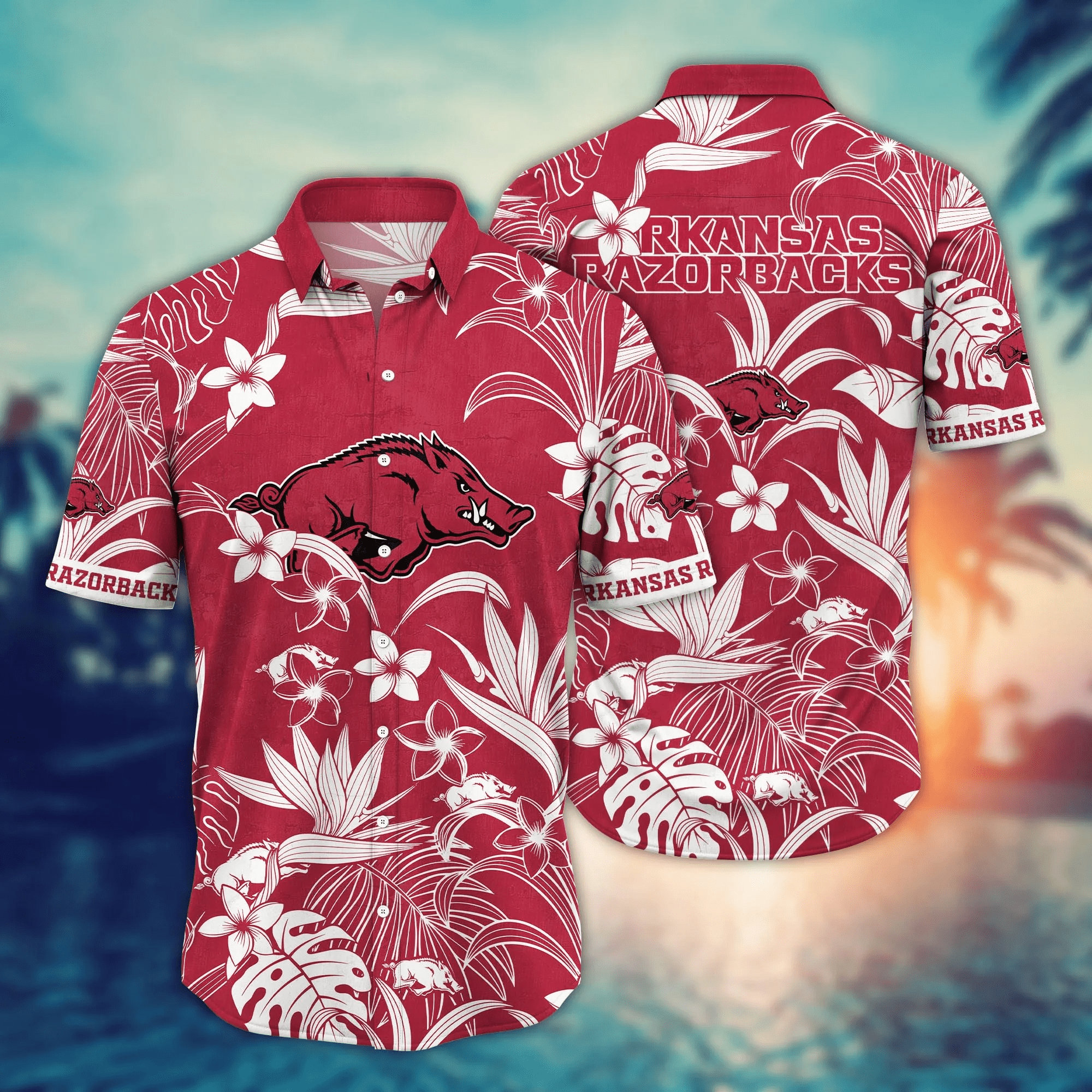 Arkansas Razorbacks Hawaiian Tropical Shirt
