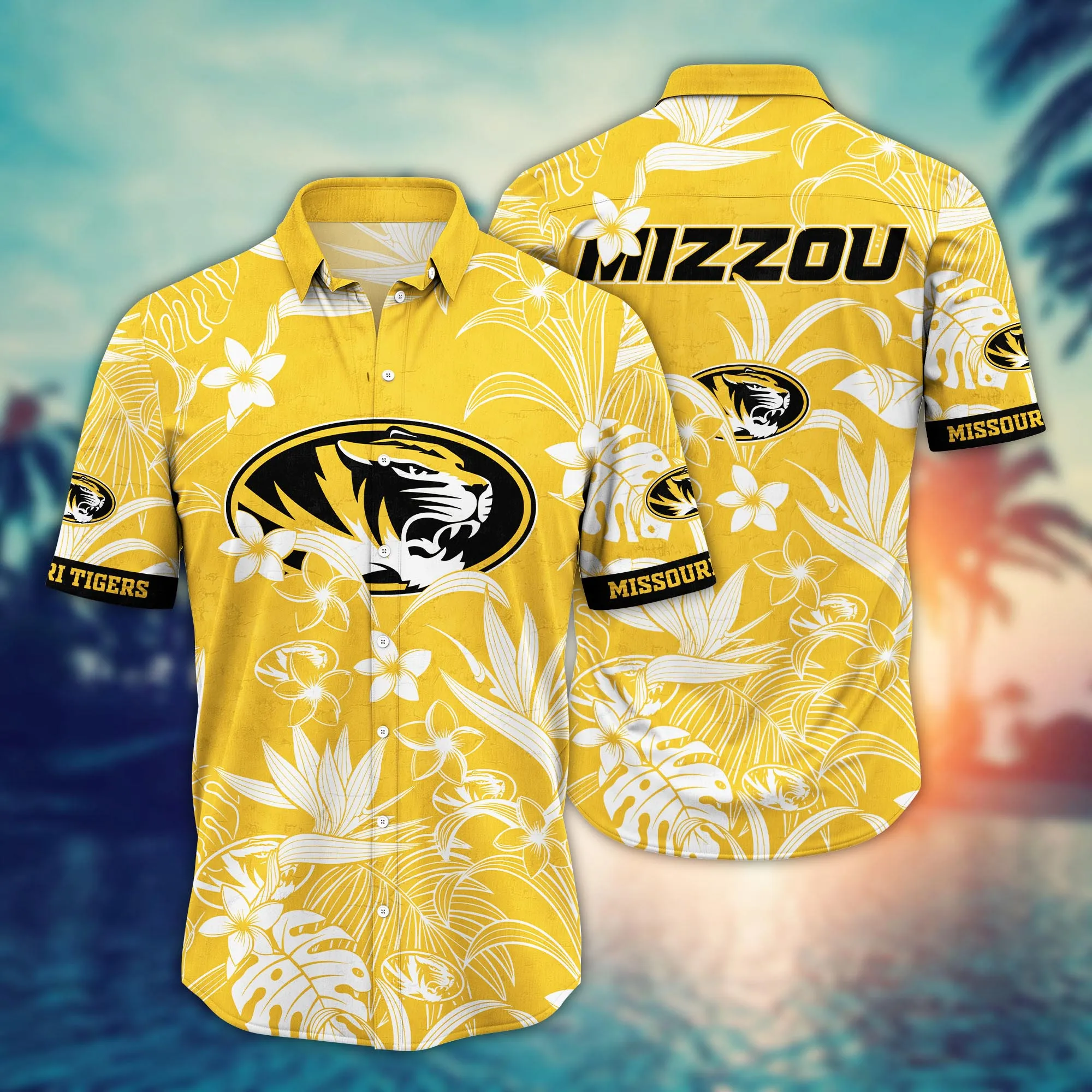 Missouri Tigers Fan's Paradise - Hawaiian Shirt In A Tropical Floral Print
