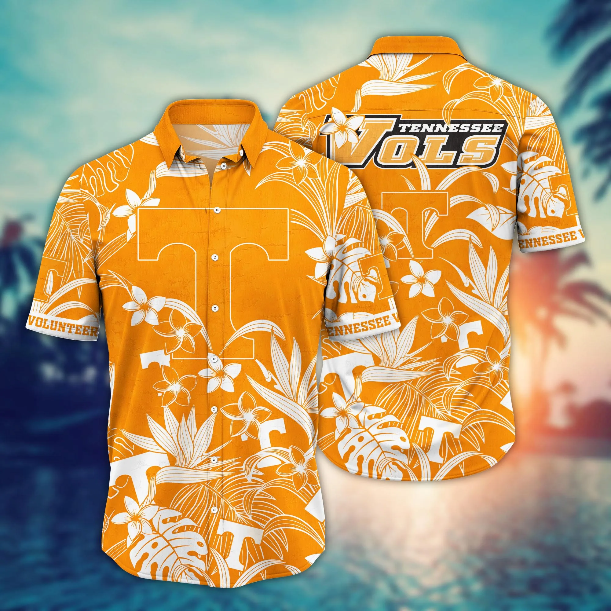 Tennessee Volunteers Fan's Paradise - Hawaiian Shirt In A Tropical Floral Print