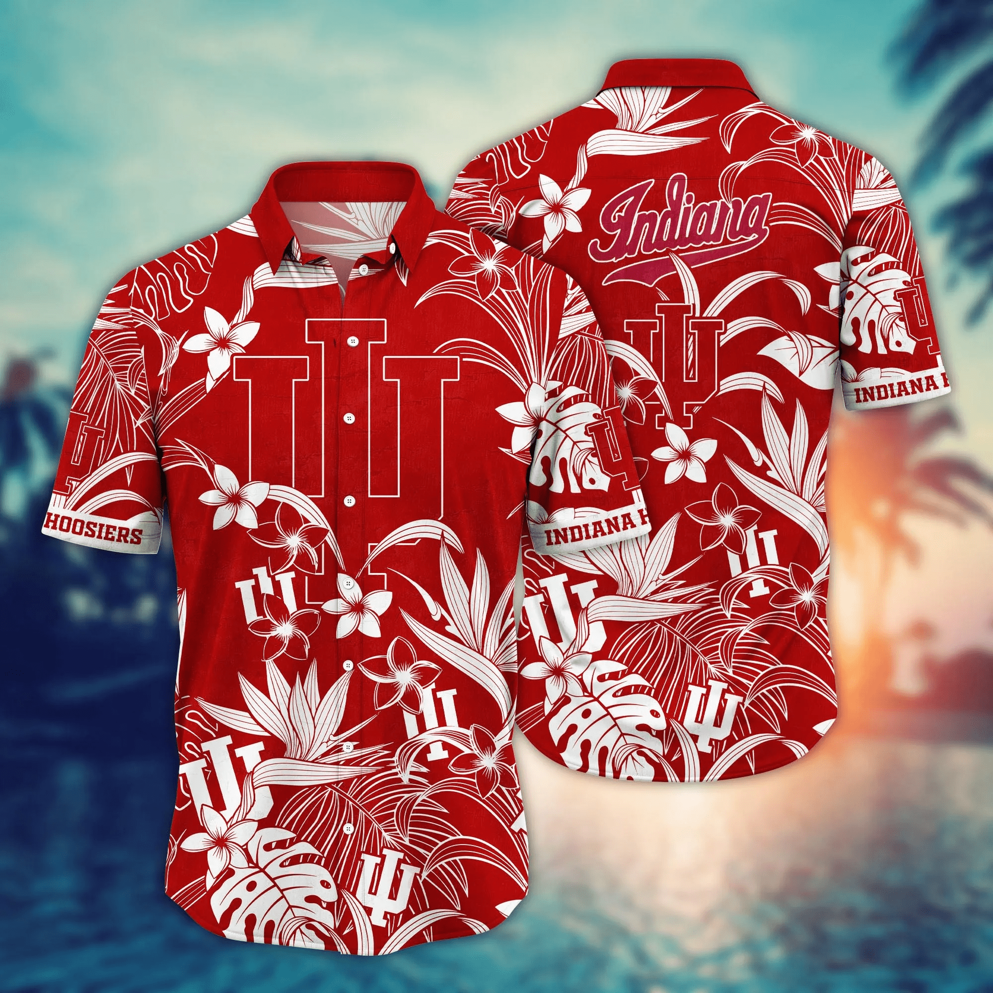 Indiana Hoosiers Spirit - Classic Hawaiian Shirt With A Floral Twist