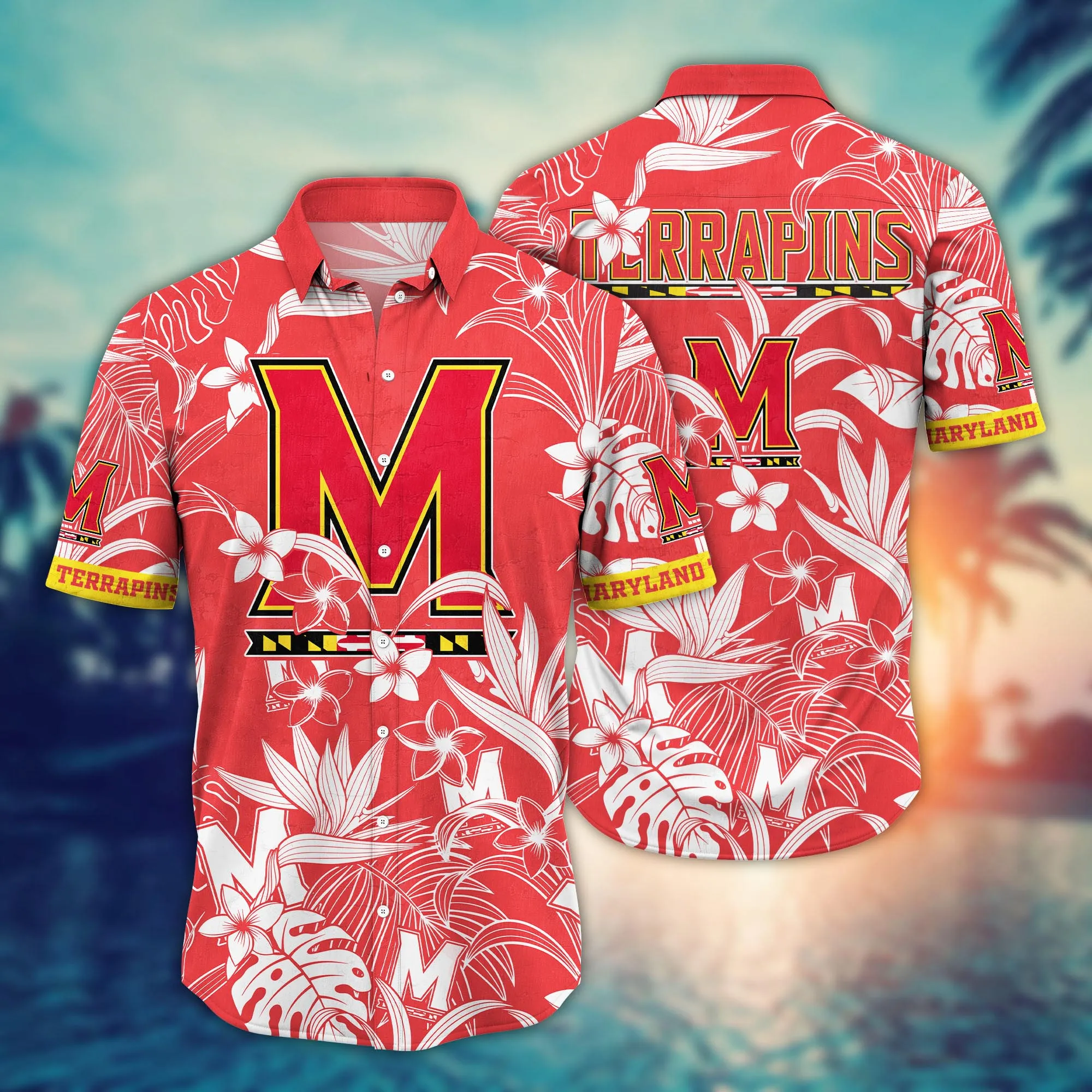 Maryland Terrapins Fan's Paradise - Hawaiian Shirt With A Bold Logo Design