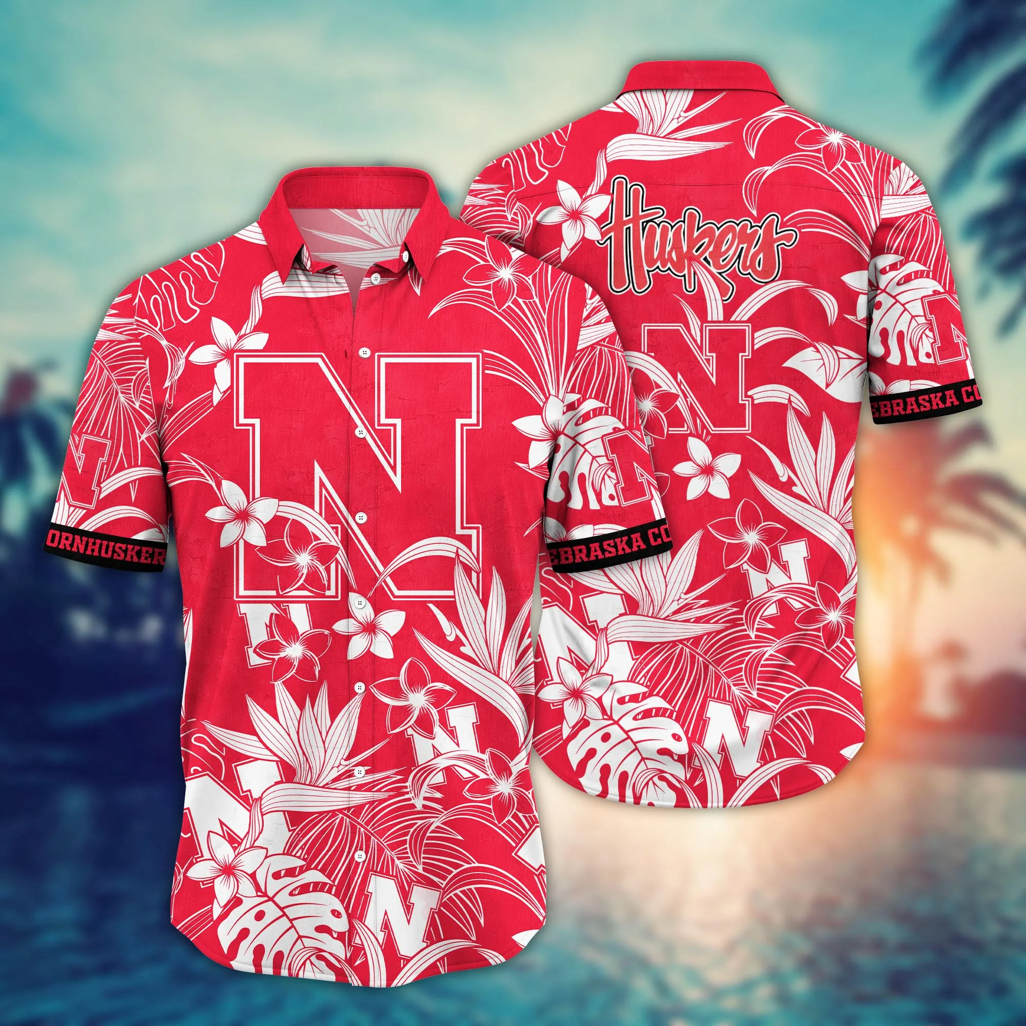 Nebraska Cornhuskers Fan's Paradise - Hawaiian Shirt With A Bold Logo Design