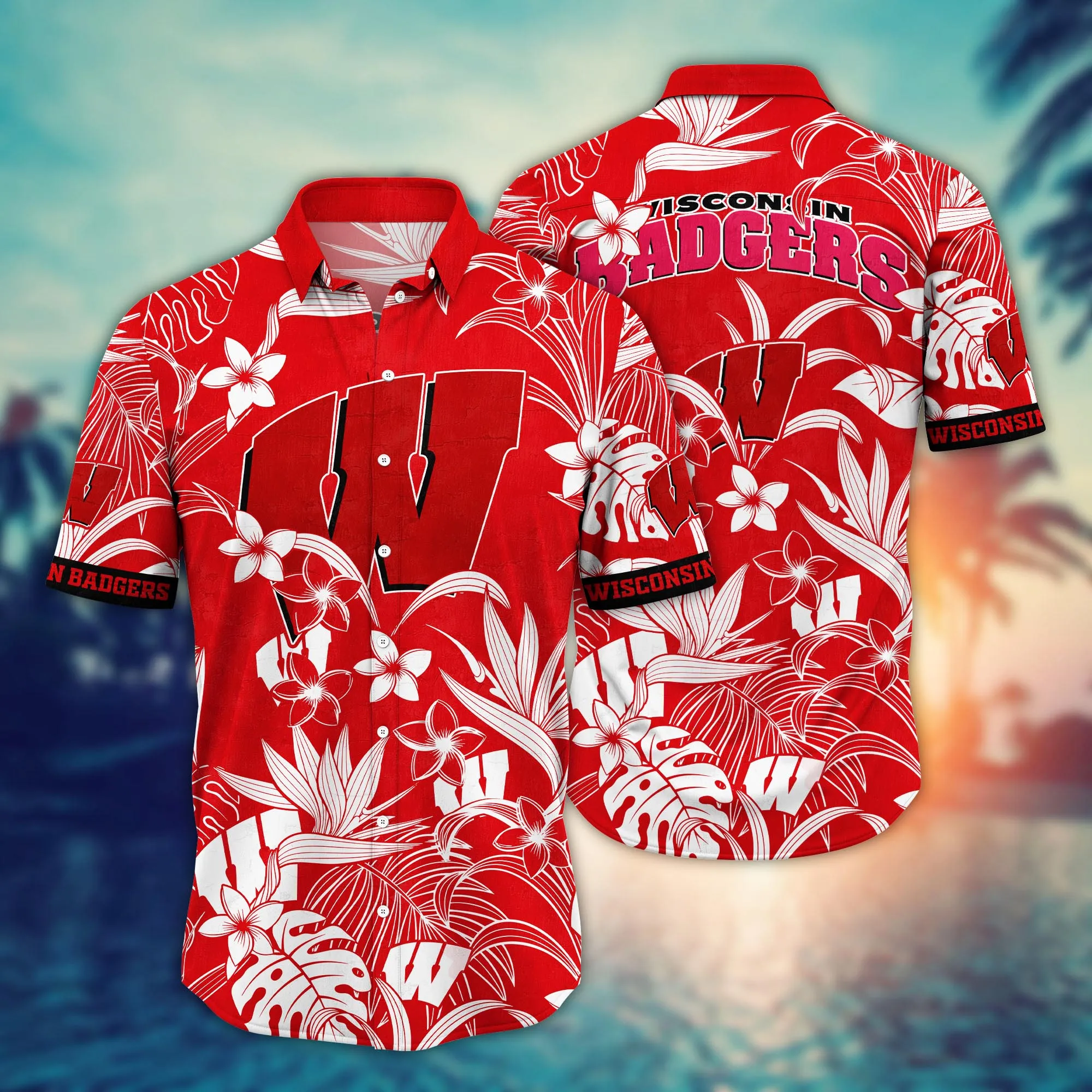 Wisconsin Badgers Spirit - Classic Hawaiian Shirt With A Tropical Twist
