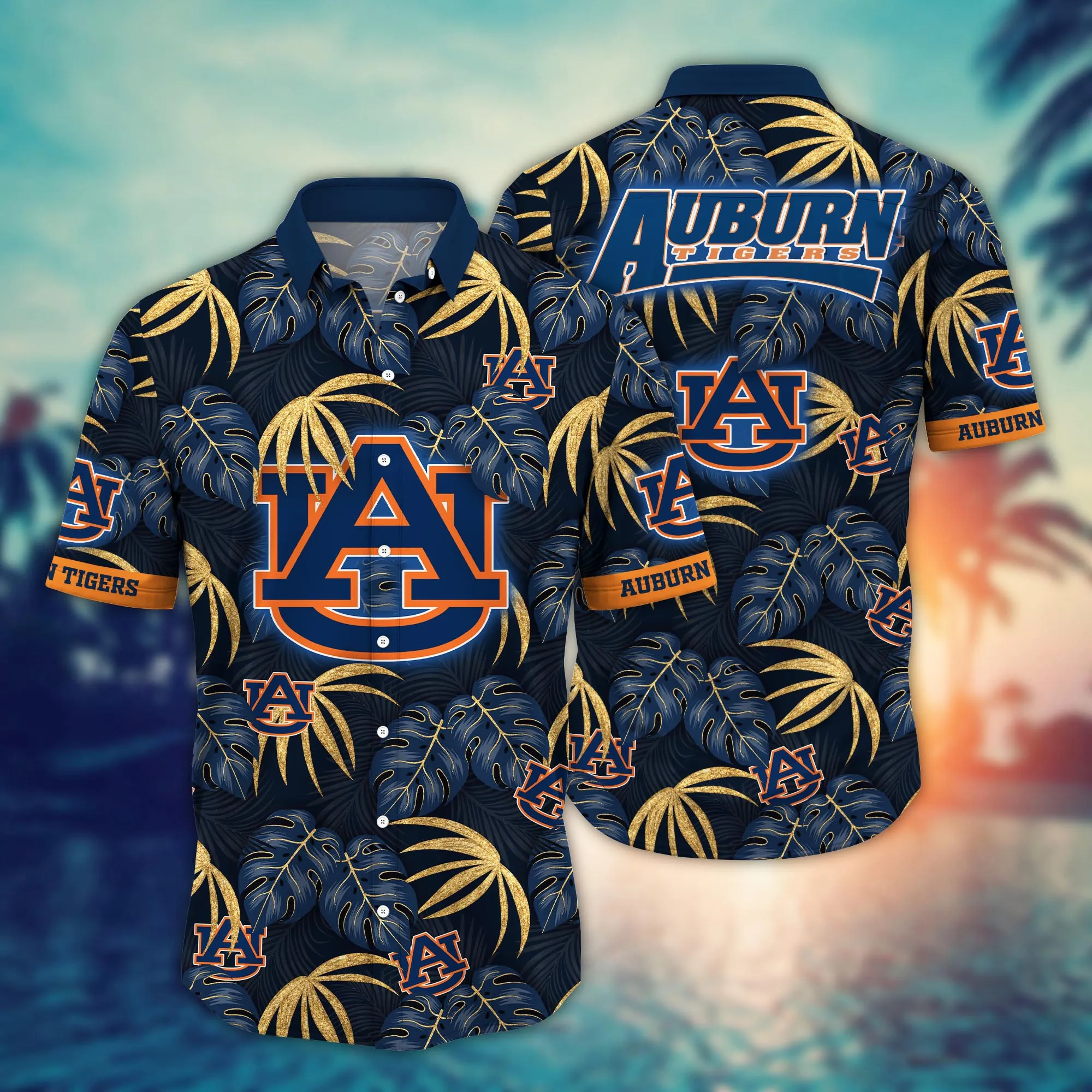 Auburn Tigers Fan's Paradise - Hawaiian Shirt In A Tropical Print
