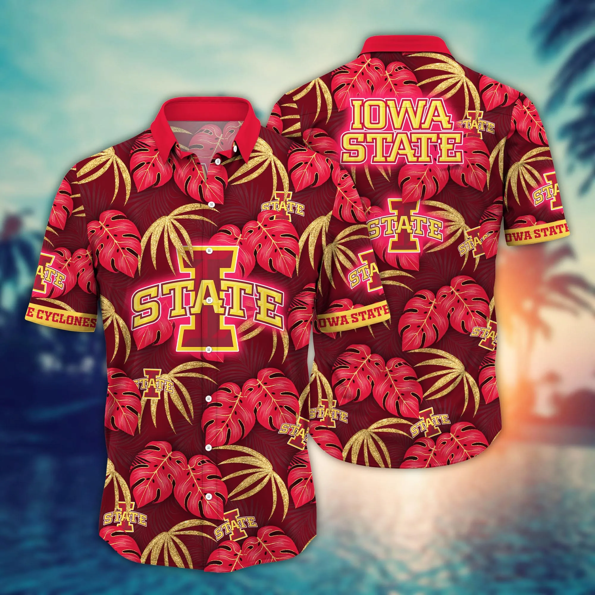 Iowa State Cyclones Tropical Floral Hawaiian Shirt
