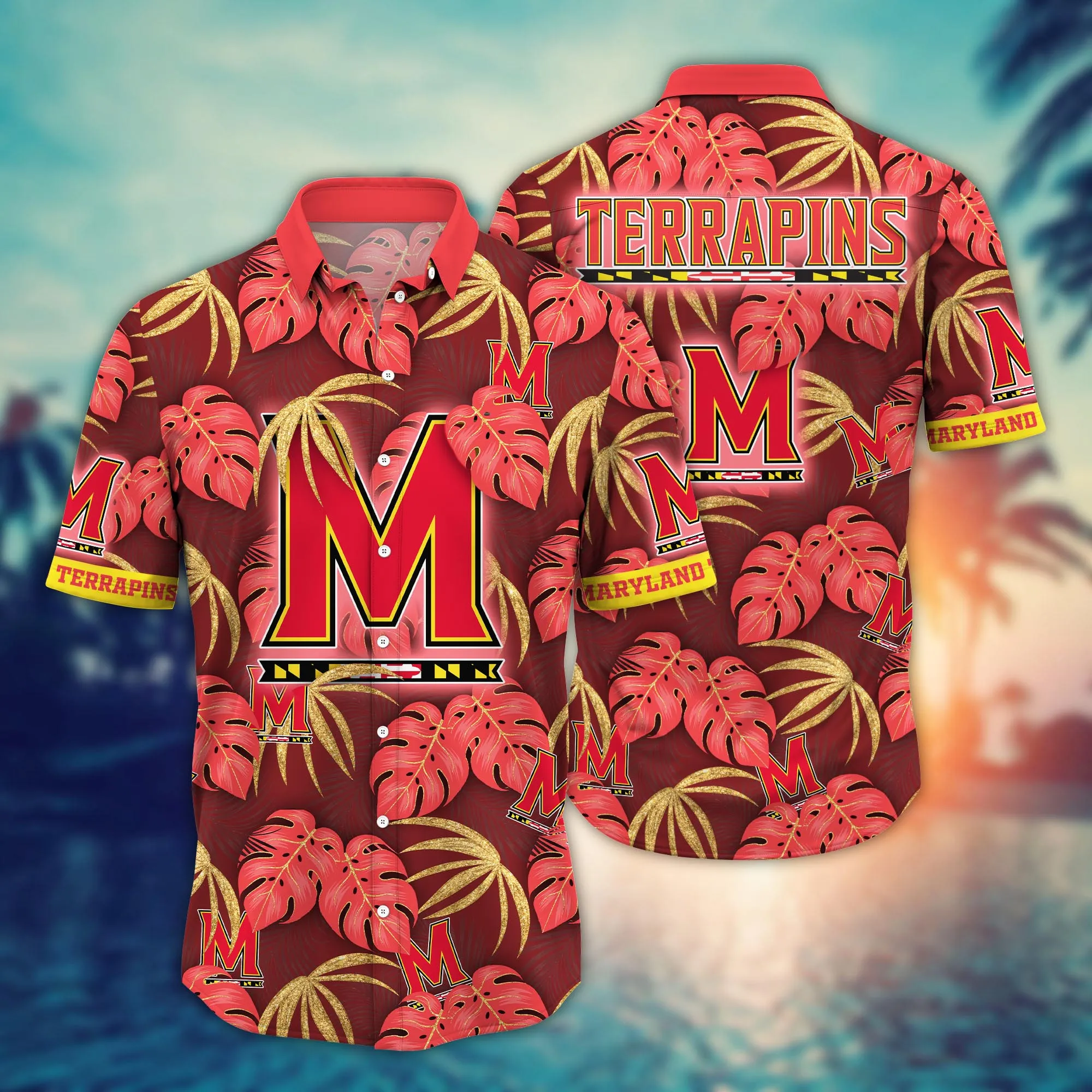 Maryland Terrapins Fan's Paradise - Hawaiian Shirt With A Bold Logo Design