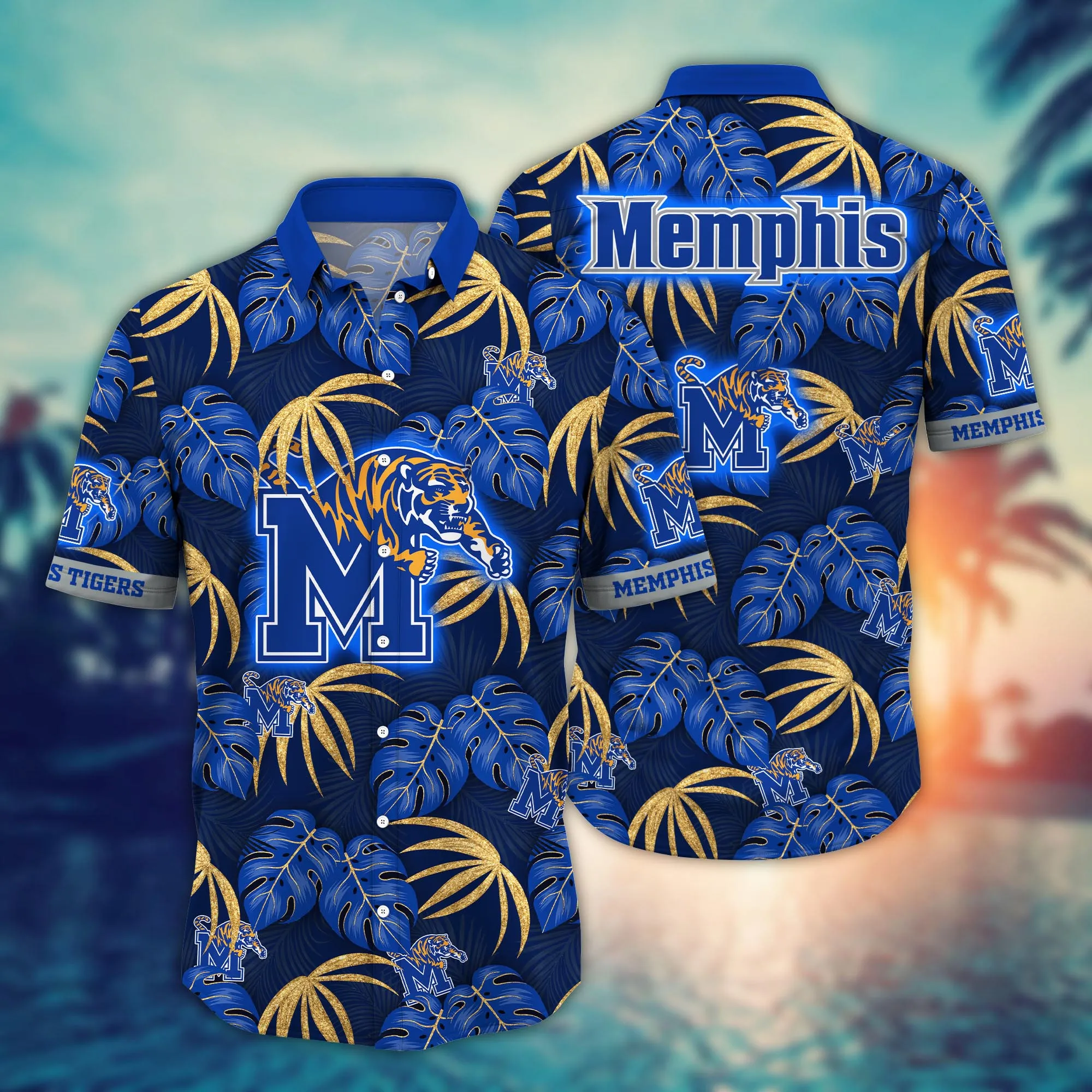Memphis Tigers Spirit - Classic Hawaiian Shirt With A Floral Twist