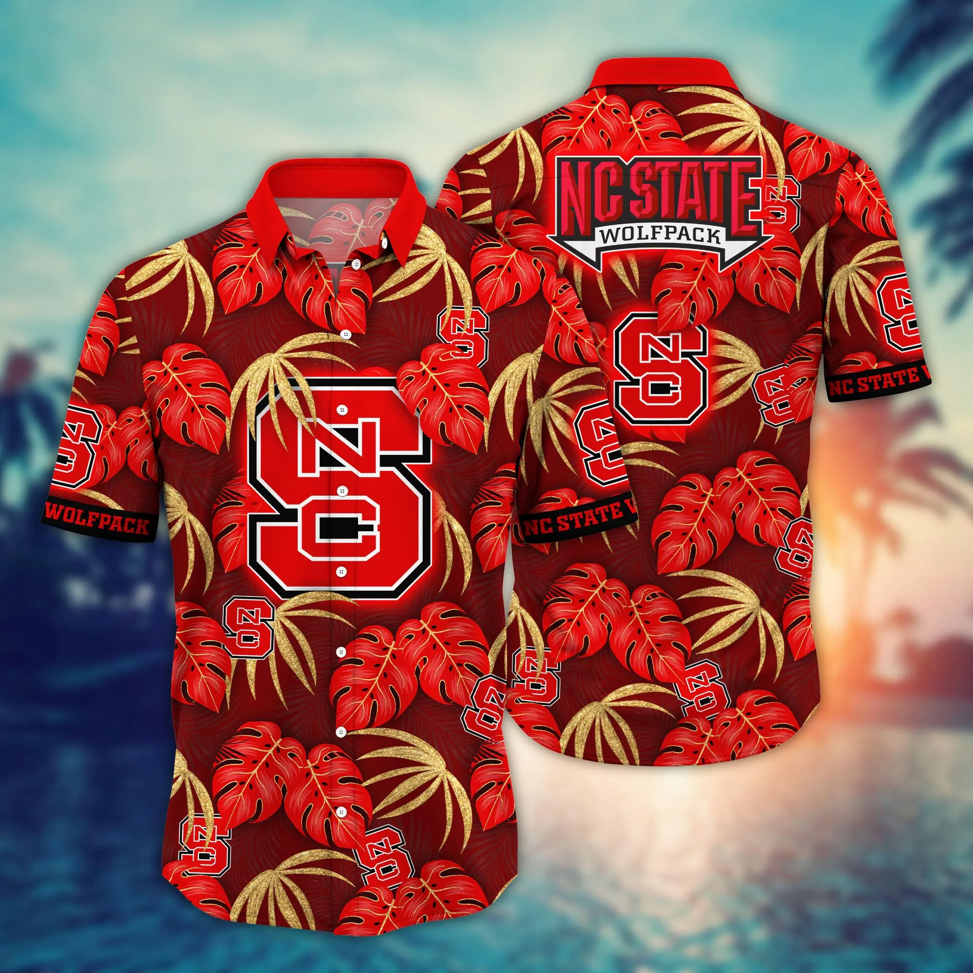 Nc State Wolfpack Spirit - Classic Hawaiian Shirt With A Floral Twist