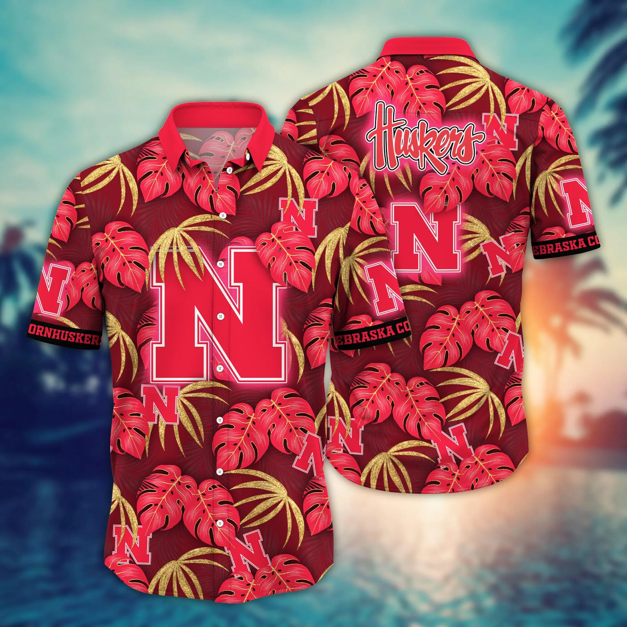 Nebraska Cornhuskers Fan's Paradise - Hawaiian Shirt With A Bold Logo Design