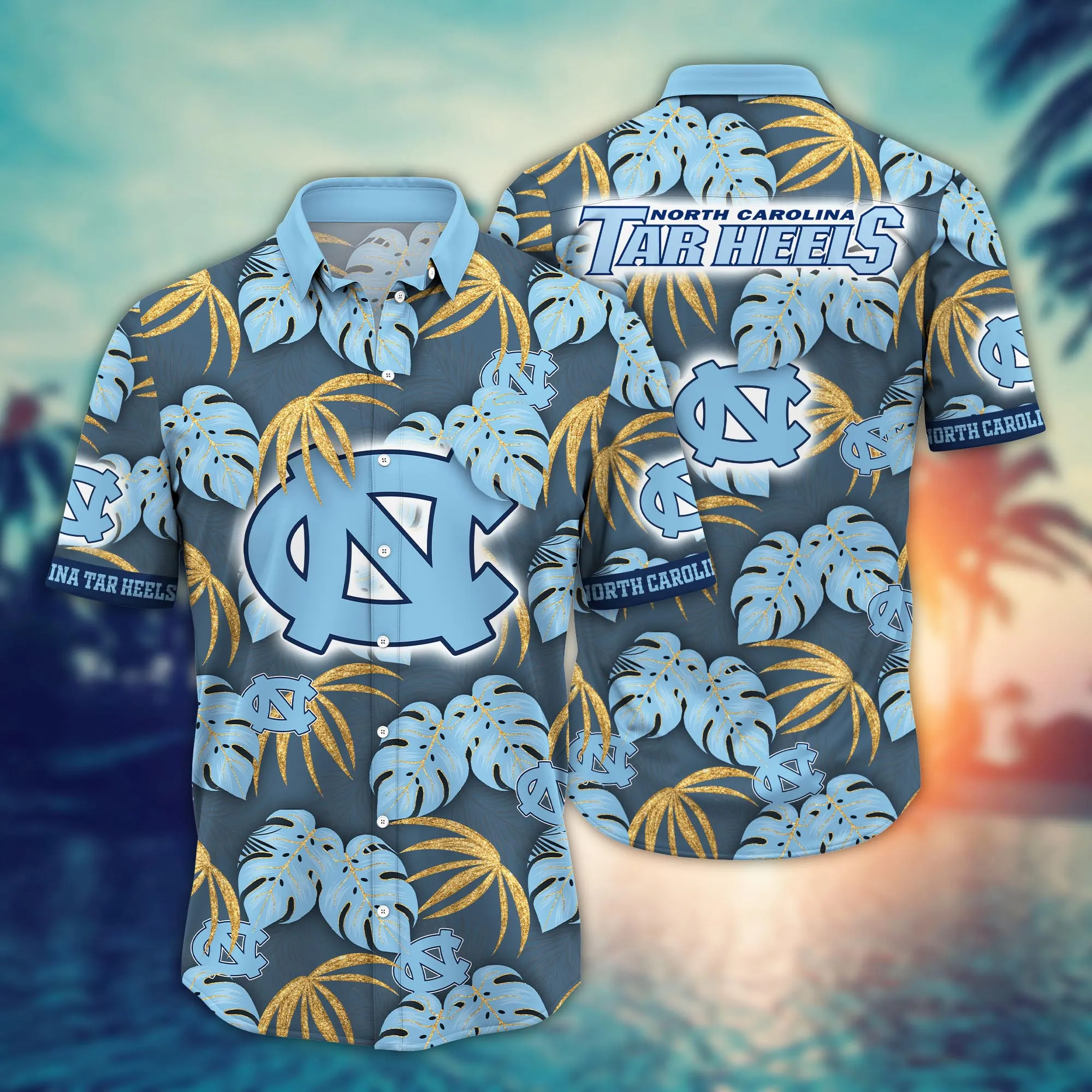 North Carolina Tar Heels Fan's Paradise - Hawaiian Shirt With A Tropical Print