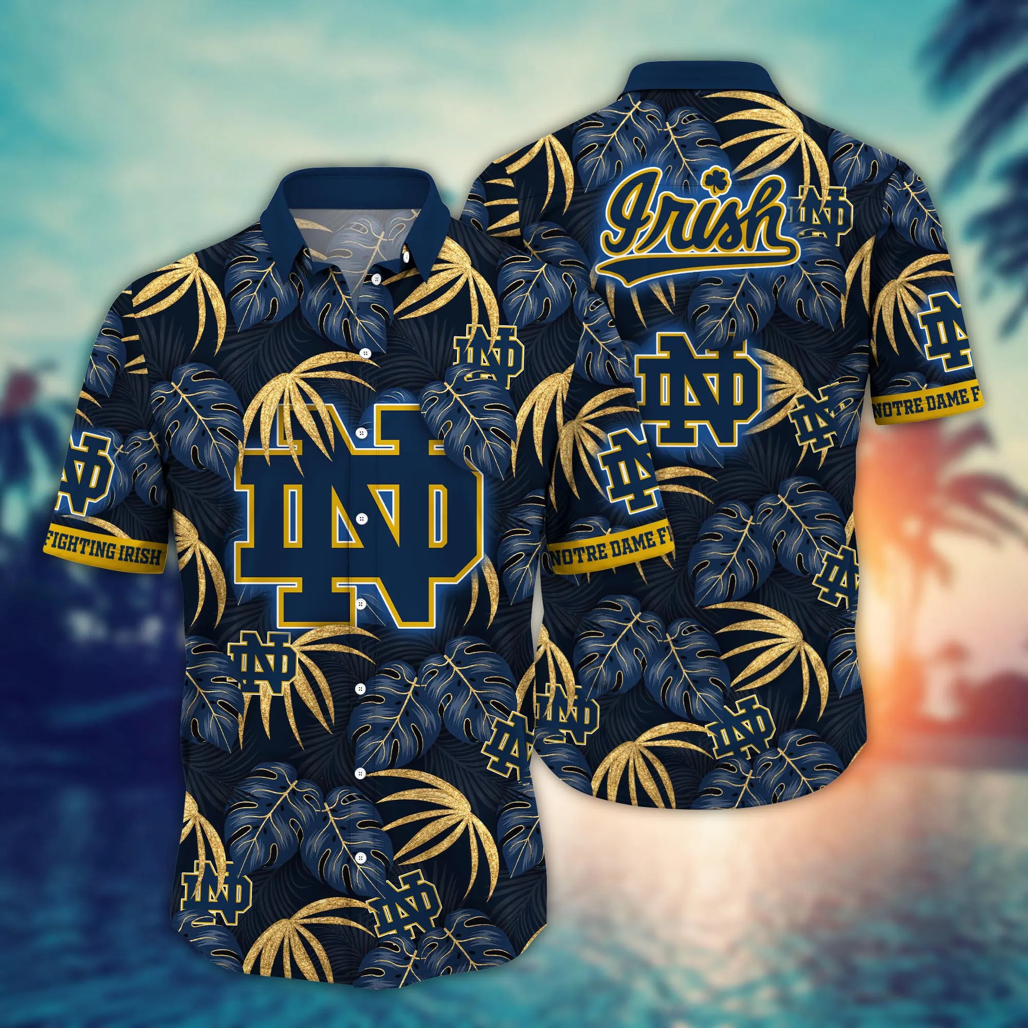 Notre Dame Fighting Irish Fan's Paradise - Hawaiian Shirt With A Tropical Print