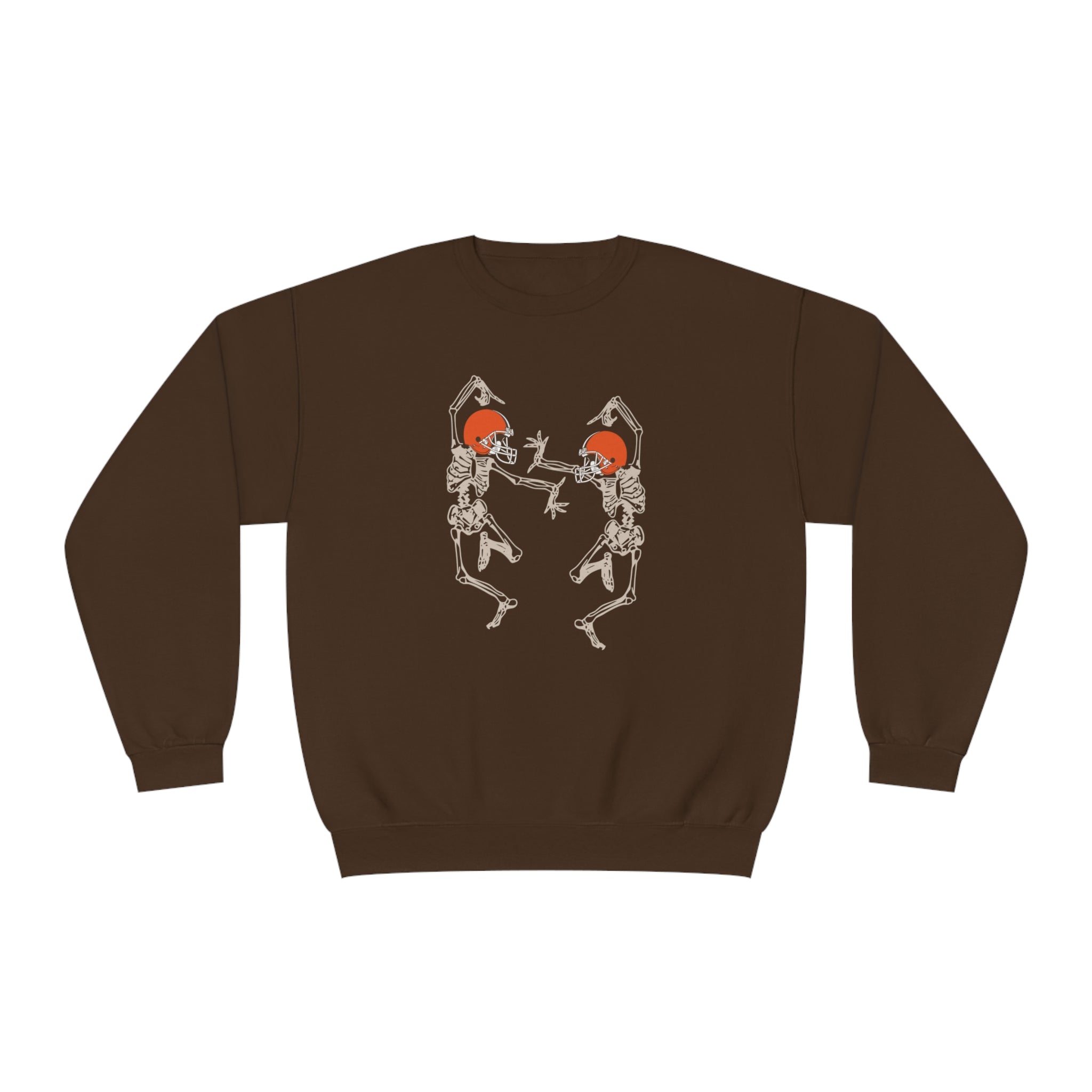 Halloween Cleveland Browns Crewneck - Spooky Skeletons Football Sweatshirt