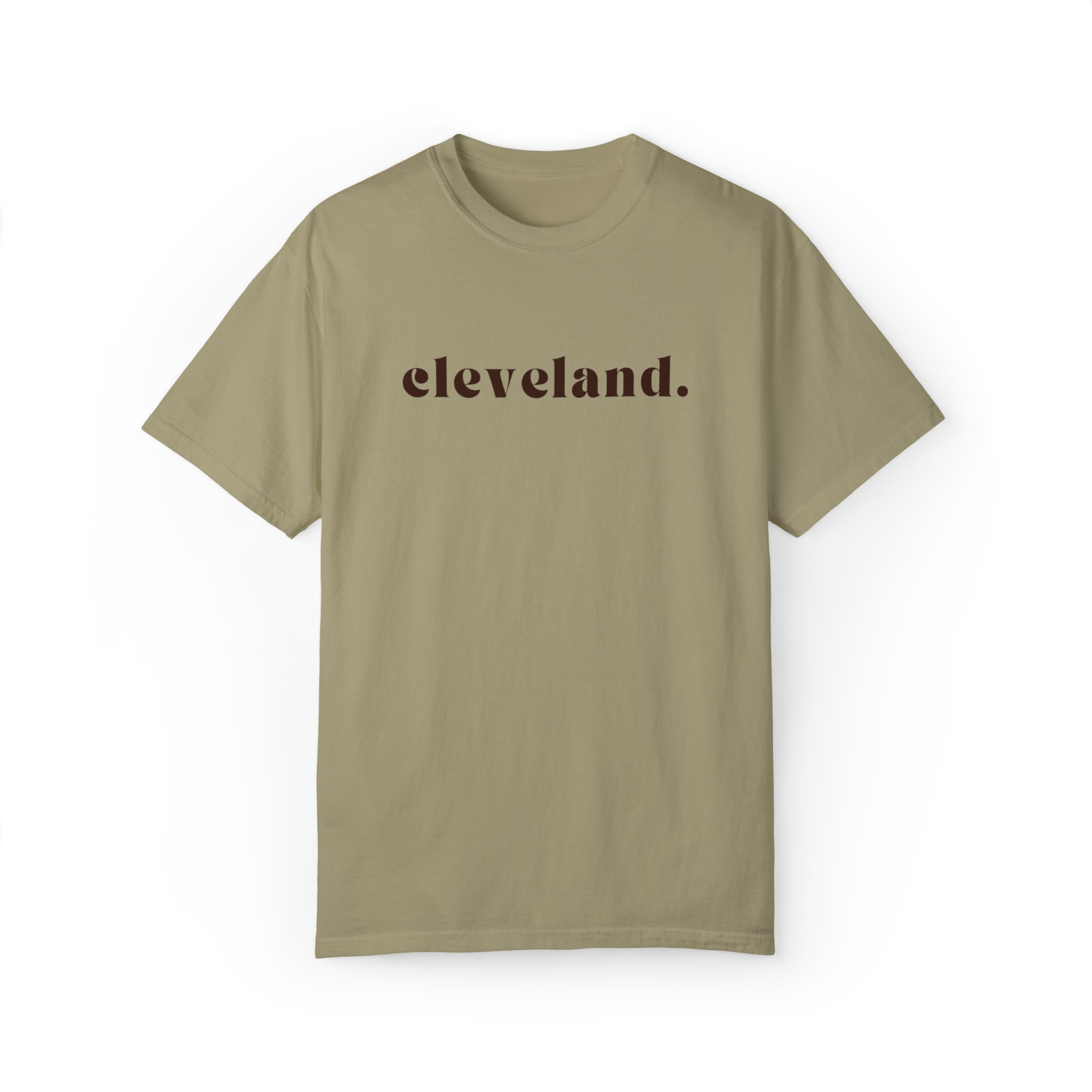 Minimalist Cleveland Browns T-Shirt - Vintage Olive Green Football Tee