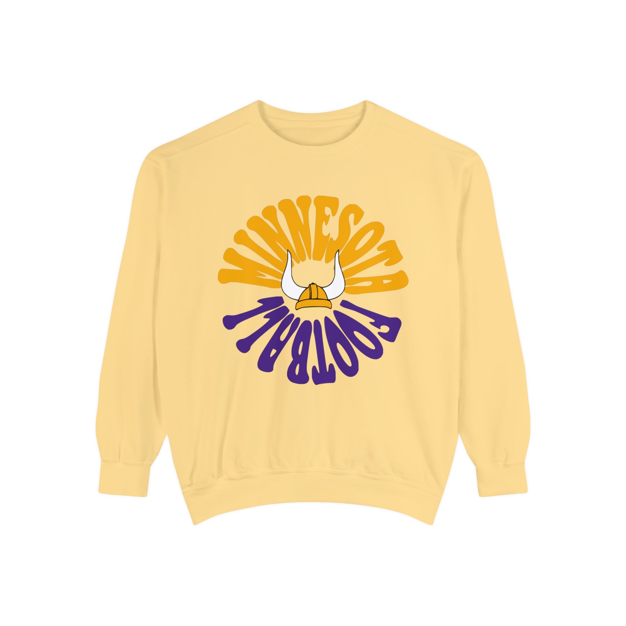 Comfort Colors Retro Yellow Minnesota Vikings Crewneck