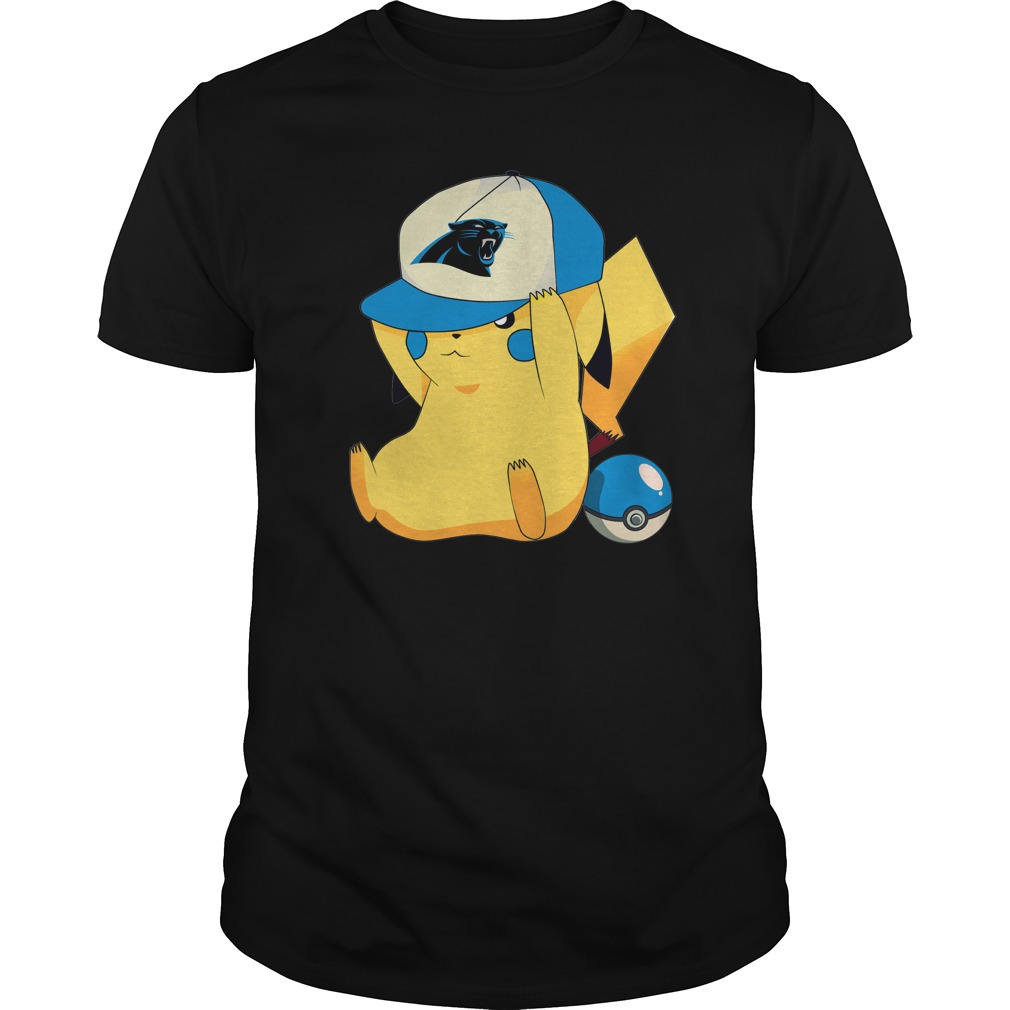 Carolina Panthers Pikachu Football T-Shirt