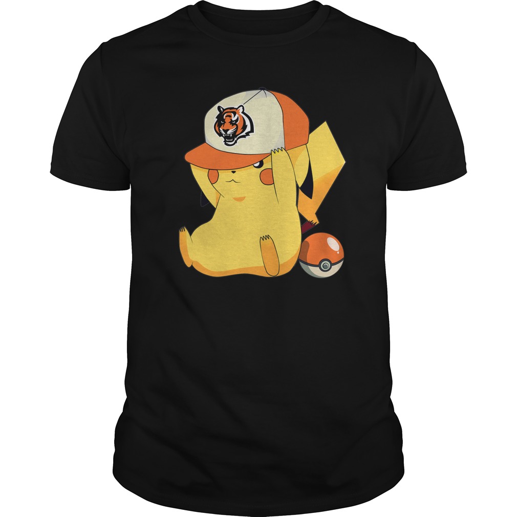 Cincinnati Bengals Pikachu Football T-Shirt