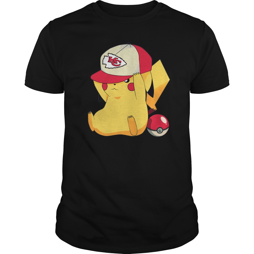Kansas City Chiefs Pikachu Football T-Shirt