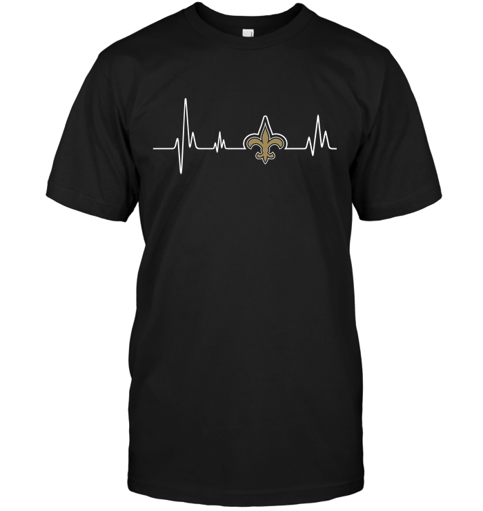 New Orleans Saints Heartbeat T-Shirt New Orleans Saints Heartbeat T-Shirt