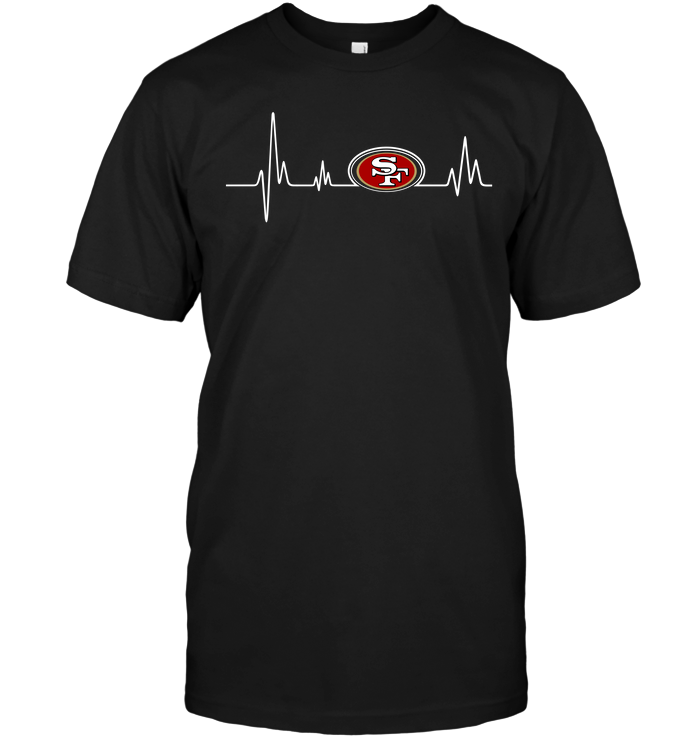 San Francisco 49ers Heartbeat T-Shirt San Francisco 49ers Heartbeat T-Shirt