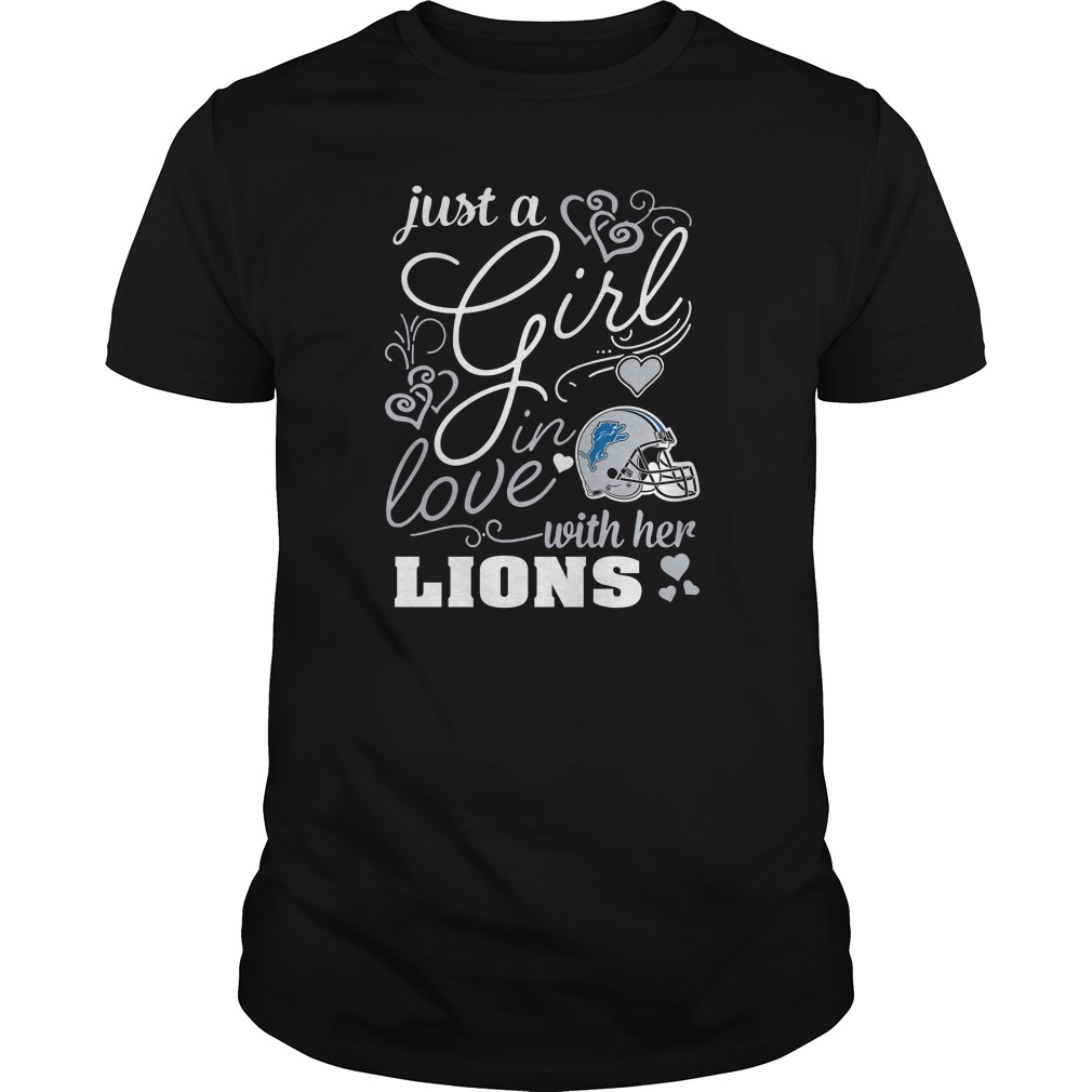 "just A Girl In Love" Detroit Lions T-Shirt