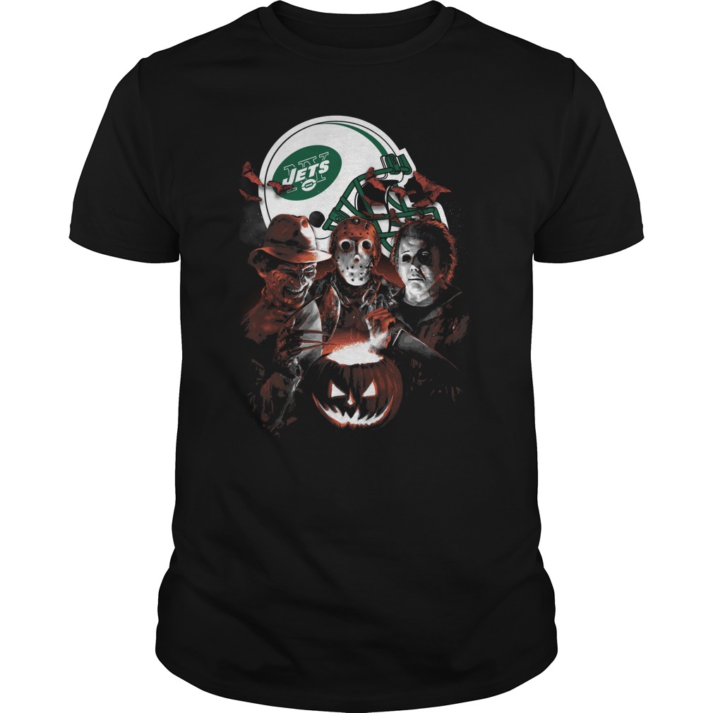 New York Jets Halloween Scream Team T-Shirt New York Jets Halloween Scream Team T-Shirt
