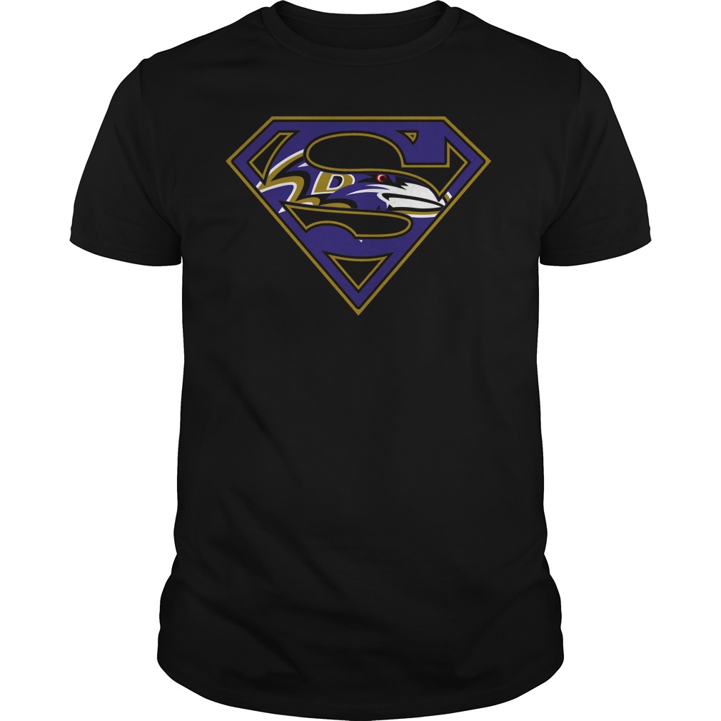 Spooky Baltimore Ravens Superman Logo T-Shirt